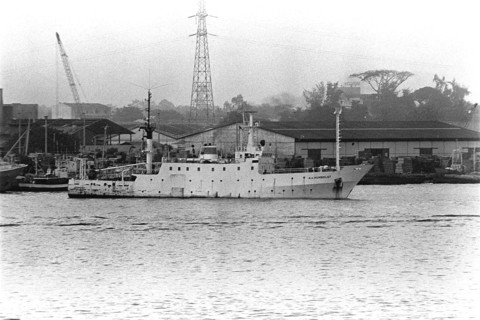 Soviet trawler in port during exercise Unitas XX