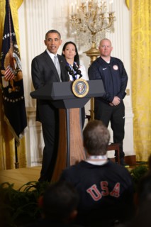 President Barack Obama speaks at a White House event