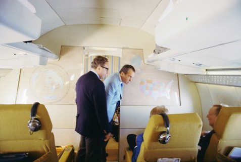 Nixon and foreign policy team on Air Force One.