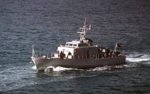 1979 - A port bow of the Qatarian large patrol craft FATEH-AL-KHAIR