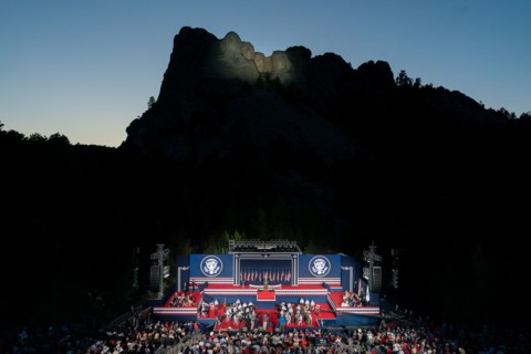 President Donald Trump visits Mount Rushmore