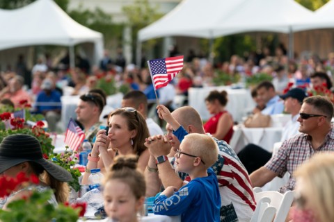 A young guest attending the 2020 Salute to America