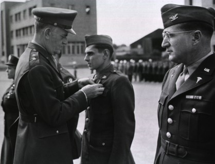 Awarding of the Bronze Star ca.1942 or sometime in 1940s.