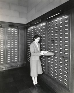 Photograph of Card Catalog in Central Search Room on National Archives Building