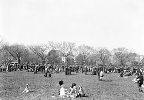 Children at the annual Easter Egg roll at the White House