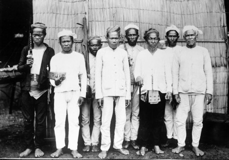 Moro Datu and his followers in the Phillipines