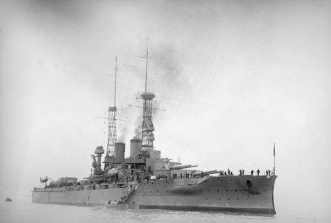 U.S.S. Arkansas at sea