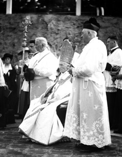 Clergymen at outdoor religious service