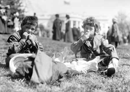 Children at the annual Easter egg roll at the White House