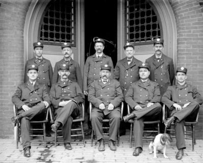 Friremen from an early 1900s fire engine company.