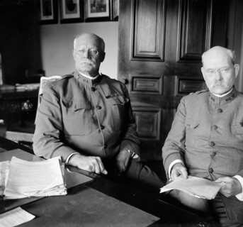 Hugh L. Scott & Tasker H. Bliss at desk