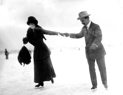Outdoor ice skating