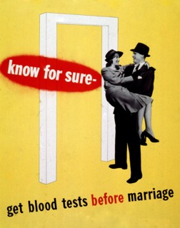 STD Poster - Know for sure- get blood tests before marriage
