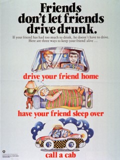 NHTSA Poster - Friends don't let friends drive drunk.
