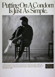 1980s AIDS prevention Poster.