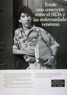 1980s AIDS prevention poster in Spanish.