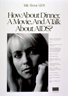 1980s AIDS prevention poster.