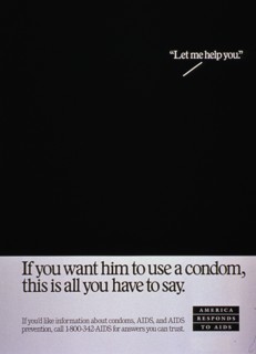 1980s AIDS prevention Poster.