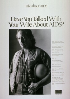 1980s AIDS prevention poster.