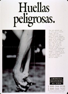 1980s Era HIV AIDS Prevention Public Service Poster.