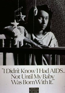 1980s Era HIV AIDS Prevention Public Service Poster.
