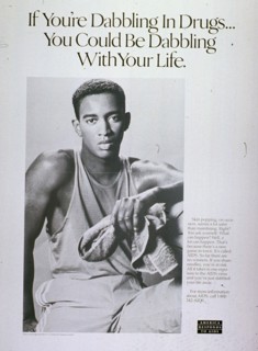 1980s Era HIV AIDS Prevention Public Service Poster.