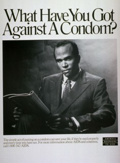 1980s AIDS Poster - What have you got against a condom?.