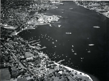 aerial view of Greens Harbor in New London