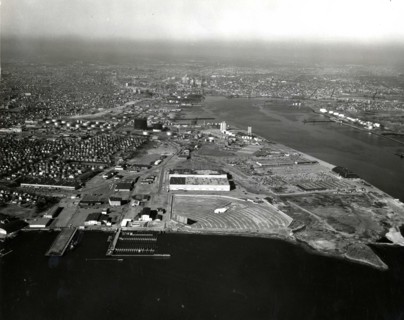 an aerial view of the industrial area at Fields Point