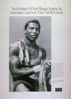 1980s Era HIV AIDS Prevention Public Service Poster.