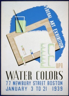 Federal Art exhibition WPA water colors.