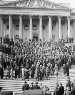Protesting Congress' delay in considering the soldiers' cash bonus proposal