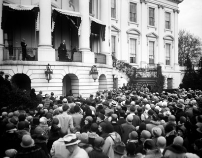 President Hoover greets Washington youngsters