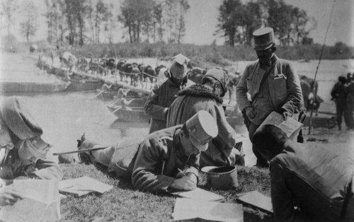 Austrian Staff studying maps
