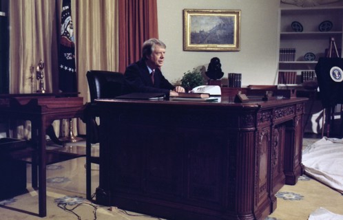 Jimmy Carter gives address to the nation on energy from the oval office.