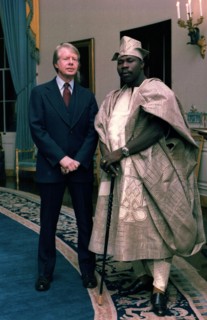 Jimmy Carter with Lt. Gen. Olusegun Obasanjo of Nigeria