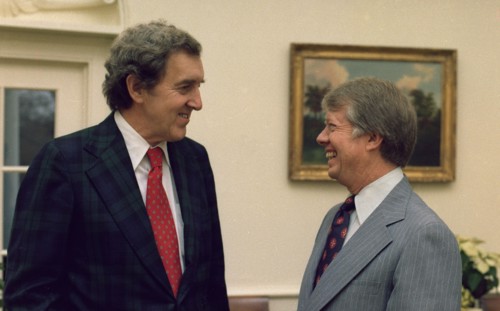 Senator Edmund Muskie with Jimmy Carter