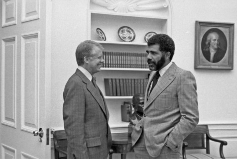 Jimmy Carter with CBS reporter Ed Bradley