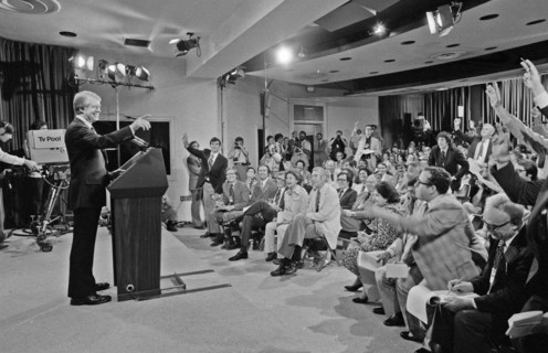 Jimmy Carter holds a press conference