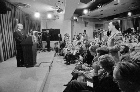 Jimmy Carter holds a press conference