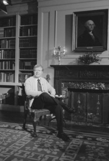 Photograph of Jimmy Carter in the White House Library