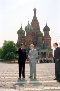 President Reagan and Soviet General Secretary Gorbachev.