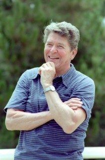 President Reagan Posing for Photo.