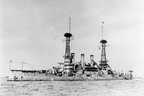 U.S.S. Connecticut at sea