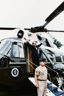 Nixon leaves the White House for last time.
