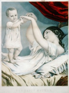 The happy mother