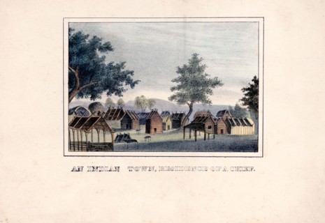 An Indian town, residence of a chief ca. 1837