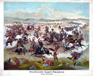 Custer's last charge print
