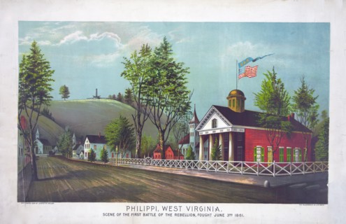 Philippi, West Virginia., scene of the first battle of the rebellion, fought June 3rd 1861 (created 1896)