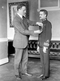 Franklin D. Roosevelt, standing, presenting an award ca. 1916